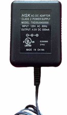 HSK AC-DC ADAPTOR CLASS 2 POWER SUPPLY TXD35U0450500 INPUT: 120V OUTPUT: 4.5V