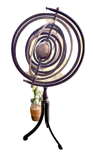 Vtg manual armillary orrery - armillary,