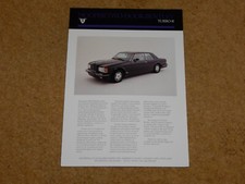 BENTLEY TURBO R 2 DOOR HOOPER COACHBUILDERS LEAFLET (brochure) approx. 1985