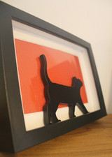 Relief cat art kitten in a