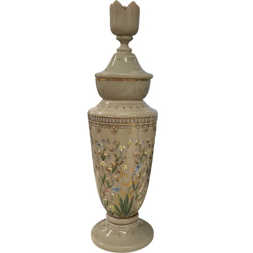 Moser opaline glass lid footed - glass,