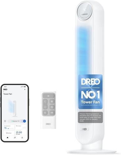 Dreo 20db silent tower fan - silent, 28