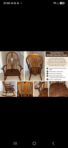 Traditional solid wood rocking - solid,