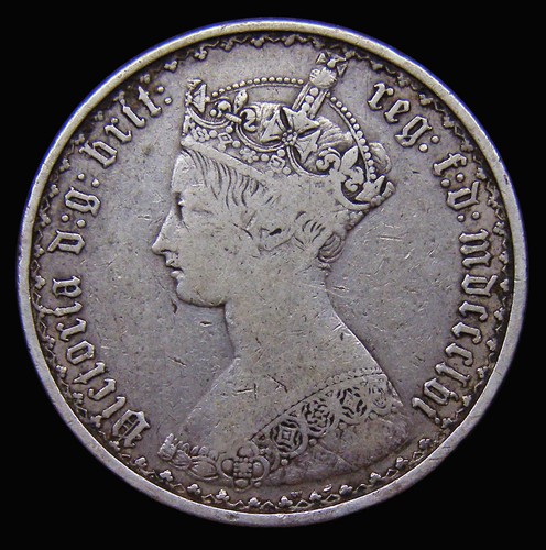 Florin 1856 about - florin, fine/fine