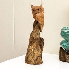 Hand Carved Tawny Owl Teak