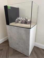 Saltwater Aquarium WB 25 Peninsula With Cabinet, Carib Sea Same, Rockwork & More