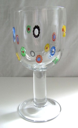 Murano millefiori wine glass - , /