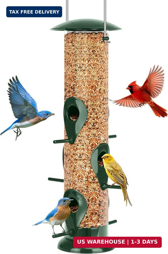 Metal bird feeder 6 port - bird,