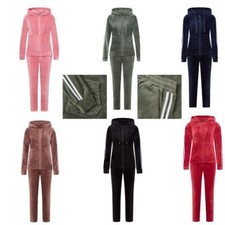 Womens Velvet Velour 2 Stripe