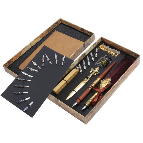 Feather pen set calligraphy - pen,