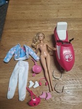 Barbie Snowmobile And Figure With Accessories.