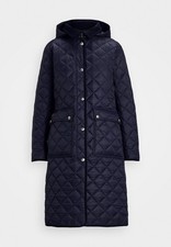 Polo Ralph Lauren Navy Reversible Quilted Barn Coat Size L UK 14 BNWT RRP £550
