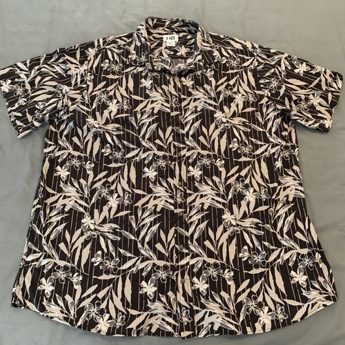 Shirt mens 2xlt black white - 2xlt,