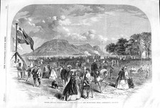 Original Old Antique Print