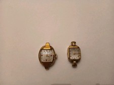 Vintage 2 Watches 10 K Rolled Gold Gold Filled Benrus Whitnauer For Parts Scrap