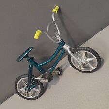 1990s BMX Toy Bicycle Bike Metallic Blue Green Metal Stunt Pegs 