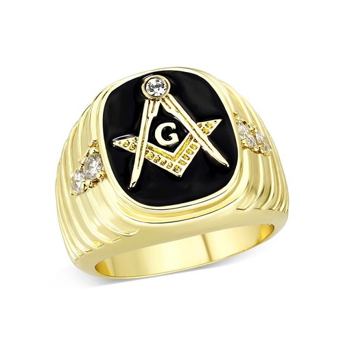 Masonic gold ring onyx signet