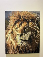 Original Handpainted Lion Painting –  Wall Art  Home Décor/ Wildlife Art Acrylic