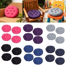4x Solid Round Chair Seat Pad