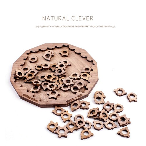 Hard wooden puzzle cube brain - puzzle,