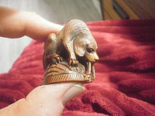 1A. Hand Carved wood netsuke