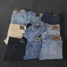 Men's Lee/Wrangler Wholesale Joblot A/B Denim Jeans Bundle X 10