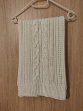 Warehouse Women's Cream Cable Knit Scarf - NEW WITHOUT TAGS