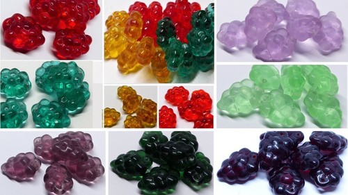 15mm czech glass grape bunch - 15mm,
