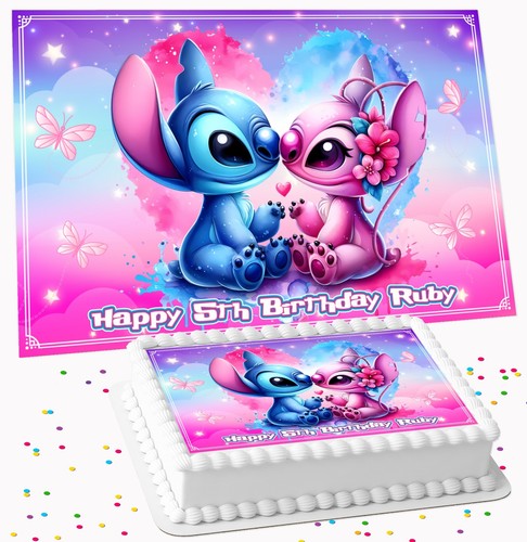 Stitch angel birthday - &,