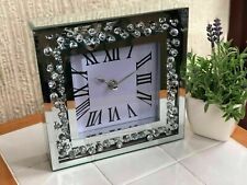 40cm JEWEL MIRRORED WALL CLOCK