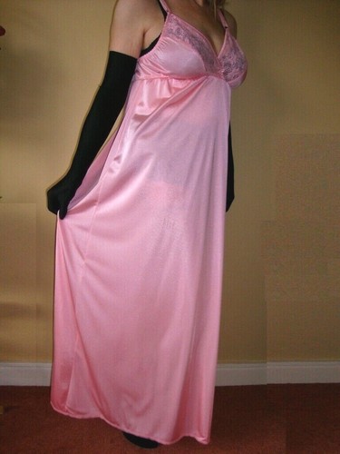 Pink silky with lace - pink,