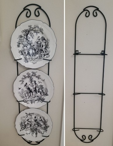 Wrought iron plate rack - plate, rack~wall