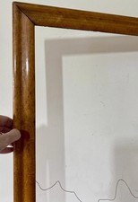 Large Antique Victorian Birds Eye Maple Picture Frame C19th Fits 25” X 20”