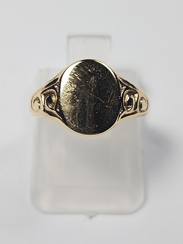 9ct gold signet ring baby - 9ct,
