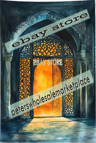 Glowing gothic doorway wall - doorway,