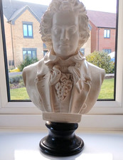 VINTAGE LARGE PLASTER MOULDING FIGURINE/BUST  OF BEETHOVEN