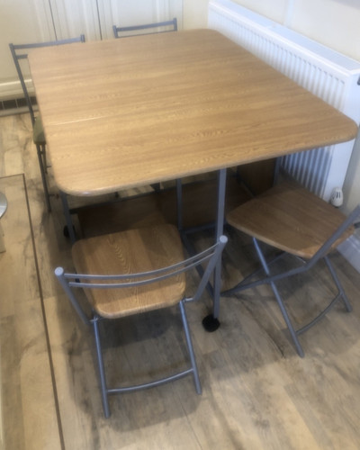 Piece folding dining table - 5,