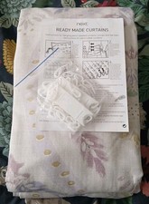 NEXT Classic Purple Mix DISTRESSED DAMASK Pencil Pleat Lined Curtains 46"x90"