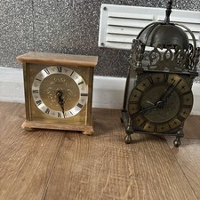 Smith's Brass Lantern Clock And Carriage Clock