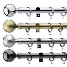 Metal Curtain Poles Pole Track Rail  HEAVY DUTY EXTRA LARGE 28mm Diamater Athena