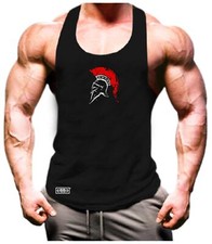 Spartan Helmet Vest Gym Clothing Bodybuilding Training Workout Warrior Tank Top
