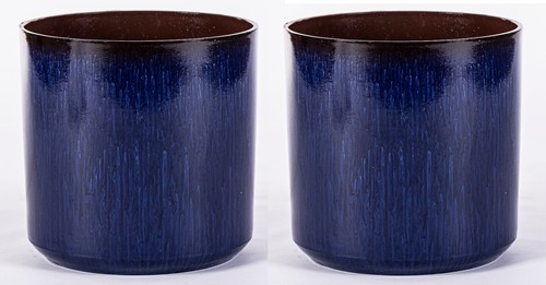 Ocean blue glazed - blue, cylinder