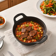 Cast iron shallow casserole - cast,