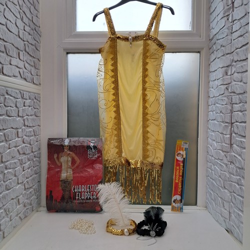 Smiffys gold flapper dress - flapper,