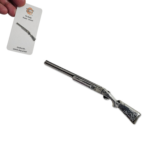 Pigeon shotgun pin badge - shotgun,