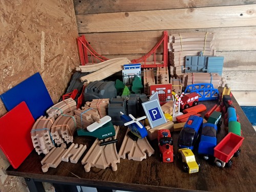 Large bundle wooden train - large,