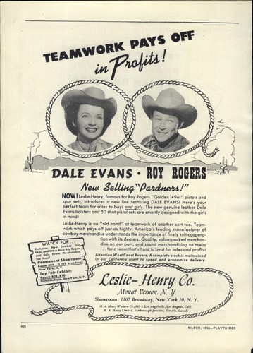 1950 paper roy rogers dale - rogers,