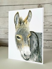Donkey Print Greeting Card