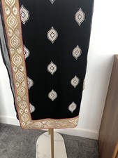 Georgette embroidery black indian saree blouse size 16 can be made smaller 