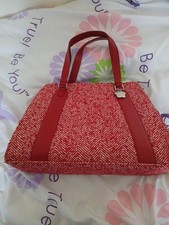 ladies red Dents handbag with